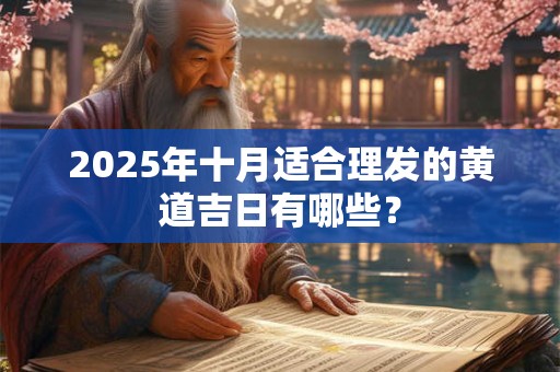 详细阅读:2025年十月适合理发的黄道吉日有哪些? 2025年十月适合理发的黄道吉日有哪些?