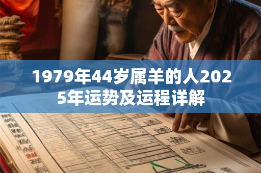 1979年44岁属羊的人2025年运势及运程详解