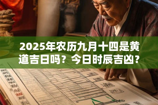 2025年农历九月十四是黄道吉日吗？今日时辰吉凶？