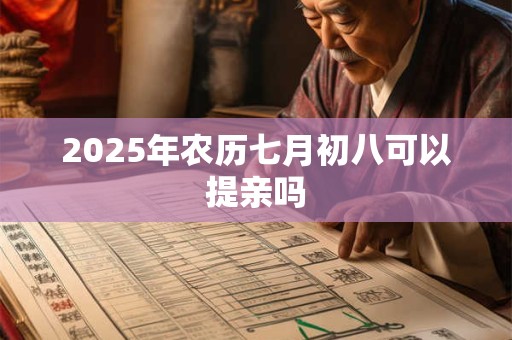 2025年农历七月初八可以提亲吗