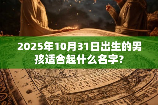 2025年10月31日出生的男孩适合起什么名字？