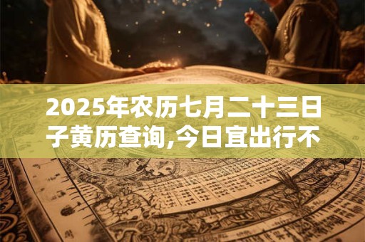 2025年农历七月二十三日子黄历查询,今日宜出行不