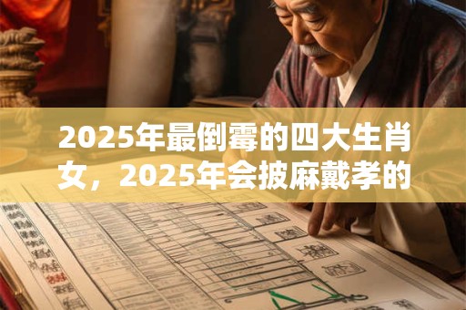 2025年最倒霉的四大生肖女，2025年会披麻戴孝的生肖