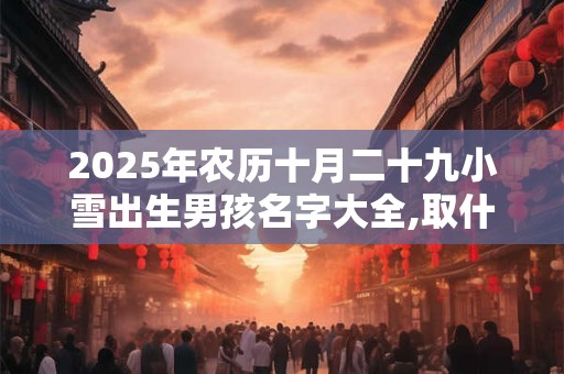 2025年农历十月二十九小雪出生男孩名字大全,取什么名字最好