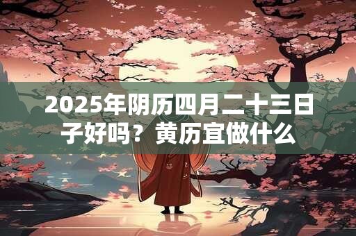 2025年阴历四月二十三日子好吗？黄历宜做什么