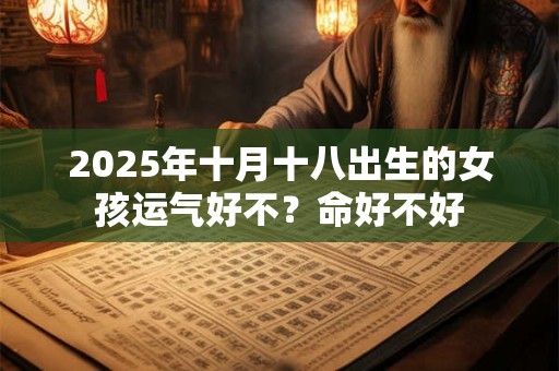 2025年十月十八出生的女孩运气好不？命好不好