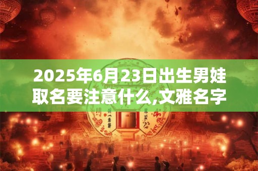 2025年6月23日出生男娃取名要注意什么,文雅名字解析