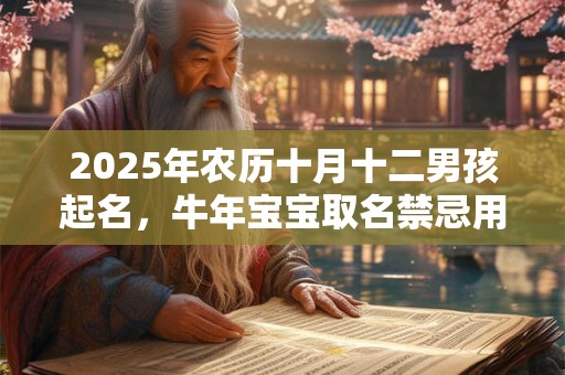 2025年农历十月十二男孩起名，牛年宝宝取名禁忌用字