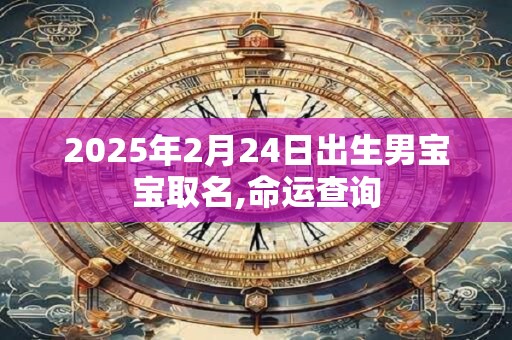 2025年2月24日出生男宝宝取名,命运查询