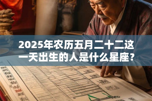 2025年农历五月二十二这一天出生的人是什么星座？