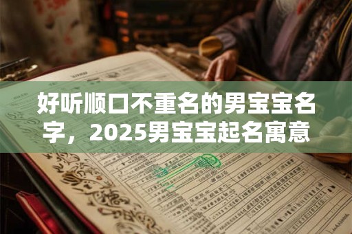 好听顺口不重名的男宝宝名字，2025男宝宝起名寓意好的字