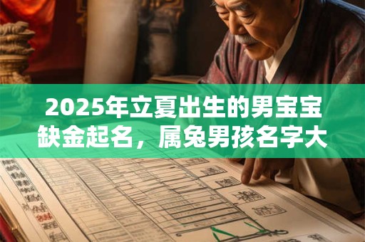 2025年立夏出生的男宝宝缺金起名，属兔男孩名字大全