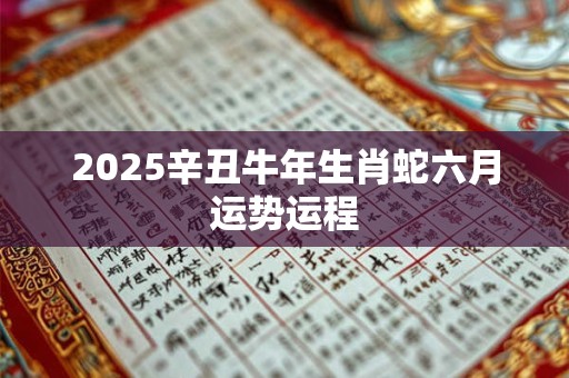 2025辛丑牛年生肖蛇六月运势运程