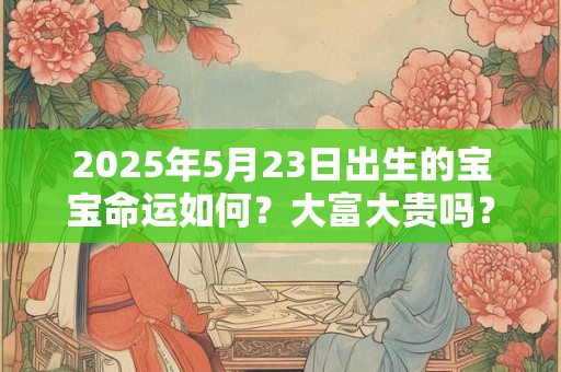2025年5月23日出生的宝宝命运如何？大富大贵吗？