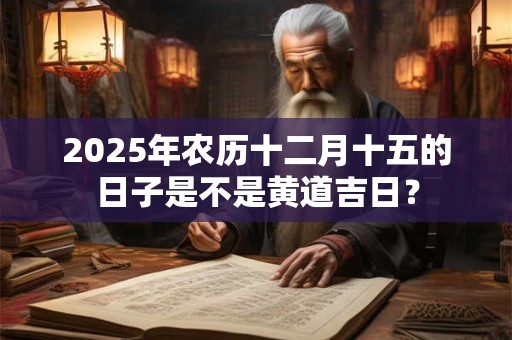 2025年农历十二月十五的日子是不是黄道吉日？