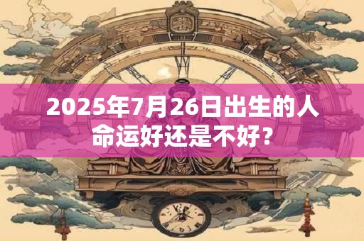 2025年7月26日出生的人命运好还是不好？
