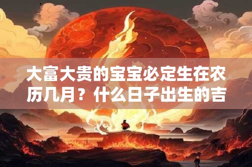 大富大贵的宝宝必定生在农历几月？什么日子出生的吉利