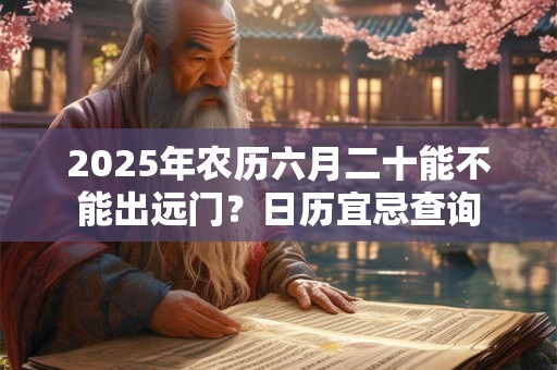 2025年农历六月二十能不能出远门？日历宜忌查询