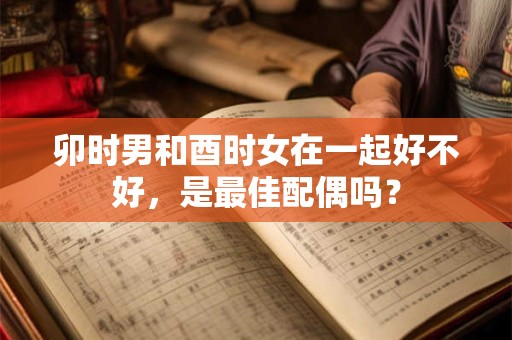 卯时男和酉时女在一起好不好，是最佳配偶吗？