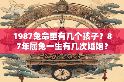 1987兔命里有几个孩子？87年属兔一生有几次婚姻？