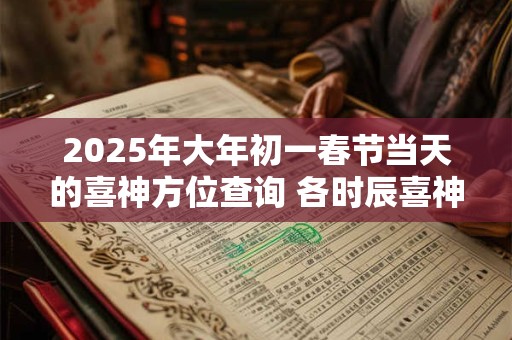 2025年大年初一春节当天的喜神方位查询 各时辰喜神方位一览