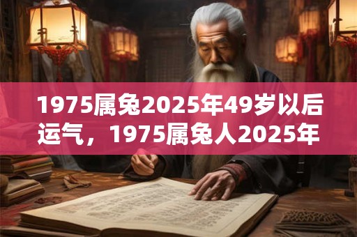 1975属兔2025年49岁以后运气，1975属兔人2025年幸运色
