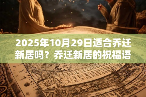 2025年10月29日适合乔迁新居吗？乔迁新居的祝福语