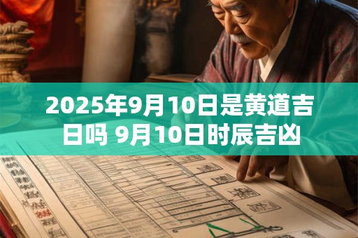 2025年9月10日是黄道吉日吗 9月10日时辰吉凶