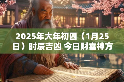 2025年大年初四（1月25日）时辰吉凶 今日财喜神方位