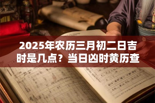 2025年农历三月初二日吉时是几点？当日凶时黄历查询