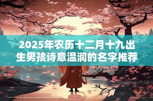 2025年农历十二月十九出生男孩诗意温润的名字推荐