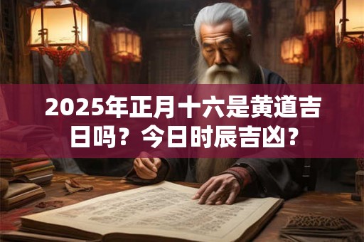 2025年正月十六是黄道吉日吗？今日时辰吉凶？