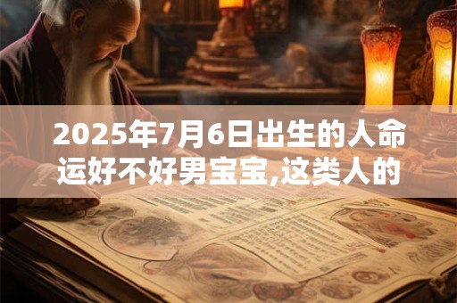 2025年7月6日出生的人命运好不好男宝宝,这类人的命程详解