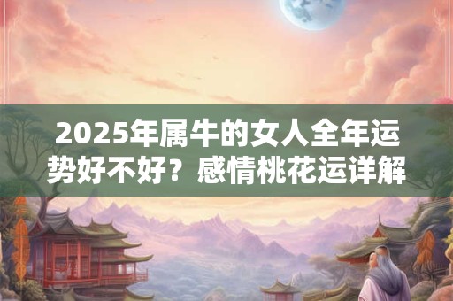 2025年属牛的女人全年运势好不好？感情桃花运详解