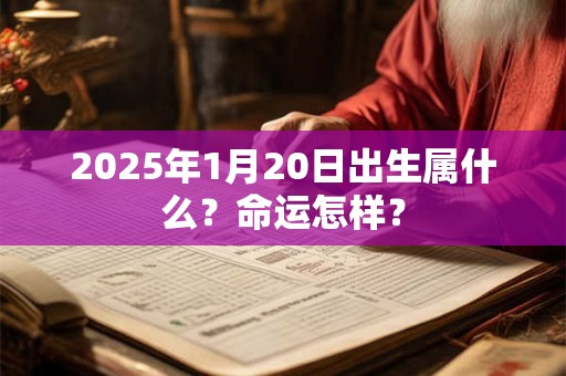2025年1月20日出生属什么？命运怎样？