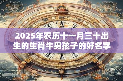 2025年农历十一月三十出生的生肖牛男孩子的好名字