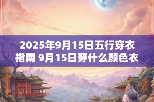 2025年9月15日五行穿衣指南 9月15日穿什么颜色衣服