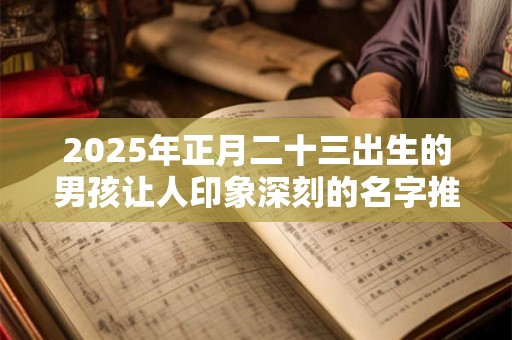 详细阅读:2025年正月二十三出生的男孩让人印象深刻的名字推荐 2025年正月二十三出生的男孩让人印象深刻的名字推荐