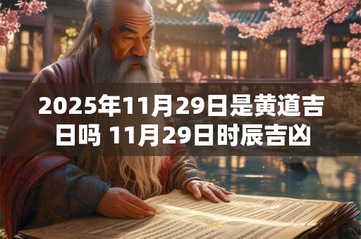 2025年11月29日是黄道吉日吗 11月29日时辰吉凶