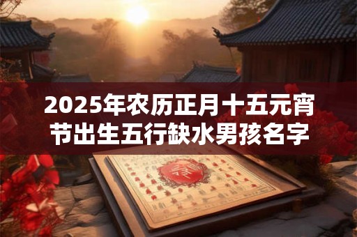 2025年农历正月十五元宵节出生五行缺水男孩名字