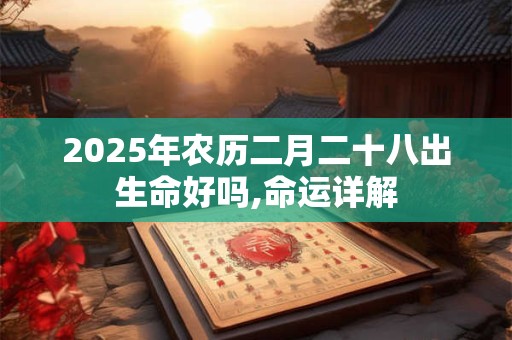 2025年农历二月二十八出生命好吗,命运详解