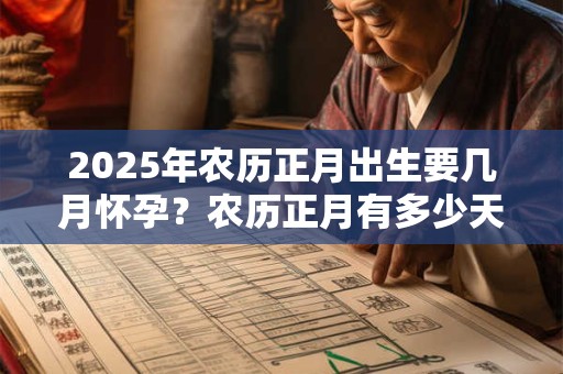 2025年农历正月出生要几月怀孕？农历正月有多少天？