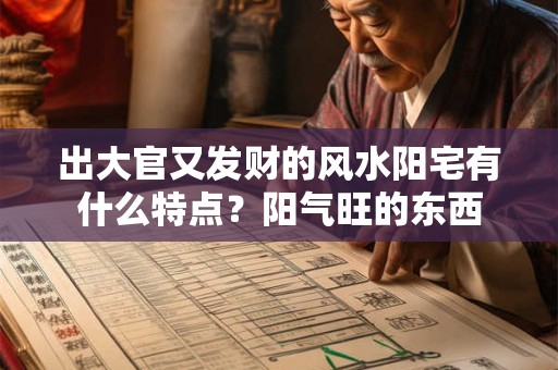 出大官又发财的风水阳宅有什么特点？阳气旺的东西