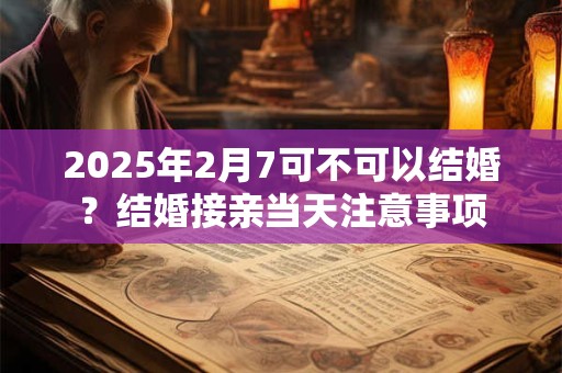 2025年2月7可不可以结婚？结婚接亲当天注意事项