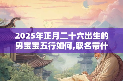 2025年正月二十六出生的男宝宝五行如何,取名带什么字好