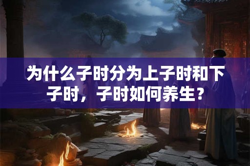 为什么子时分为上子时和下子时，子时如何养生？