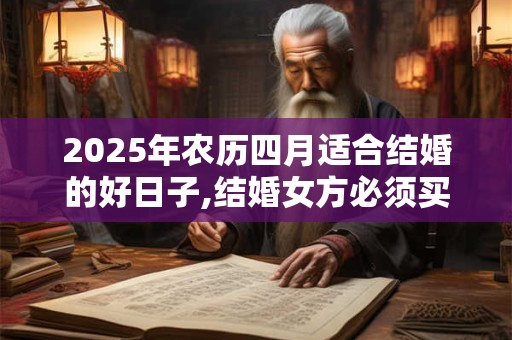 2025年农历四月适合结婚的好日子,结婚女方必须买的东西