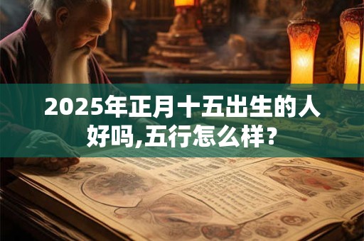 2025年正月十五出生的人好吗,五行怎么样？