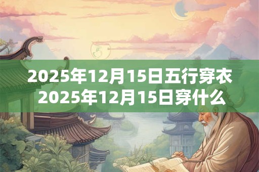 2025年12月15日五行穿衣 2025年12月15日穿什么颜色的衣服