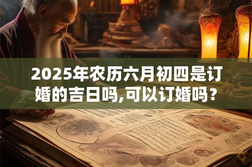 2025年农历六月初四是订婚的吉日吗,可以订婚吗？